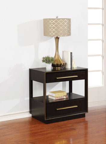 Coaster Durango 2-drawer Nightstand Smoked Peppercorn Model 223262