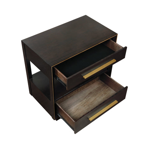 Coaster Durango 2-drawer Nightstand Smoked Peppercorn Model 223262