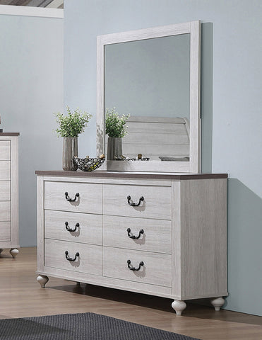 Coaster Stillwood Rectangle Dresser Mirror Vintage Linen Model 223284