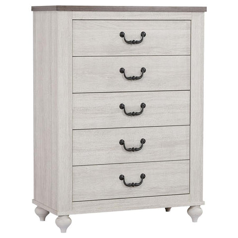 Coaster Stillwood 5-drawer Chest Vintage Linen Model 223285