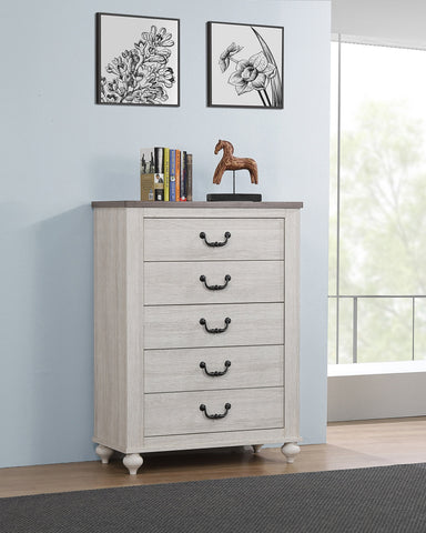 Coaster Stillwood 5-drawer Chest Vintage Linen Model 223285
