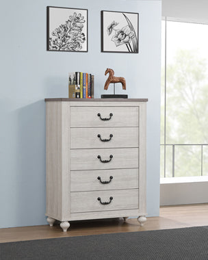 Coaster Stillwood 5-drawer Chest Vintage Linen Model 223285