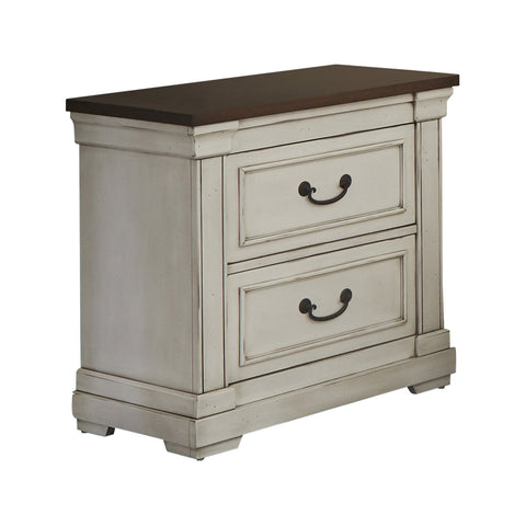 Coaster Hillcrest 2-drawer Nightstand Dark Rum and White Model 223352