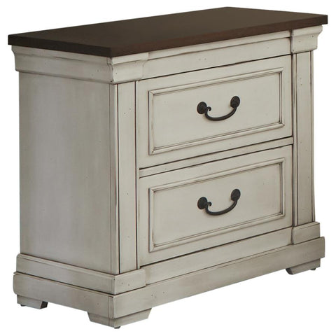 Coaster Hillcrest 2-drawer Nightstand Dark Rum and White Model 223352