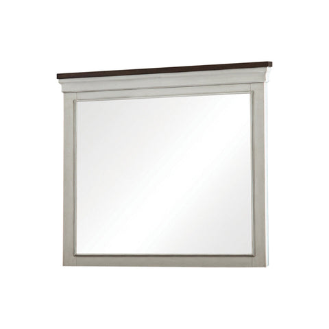 Coaster Hillcrest Rectangular Dresser Mirror Dark Rum and White Model 223354