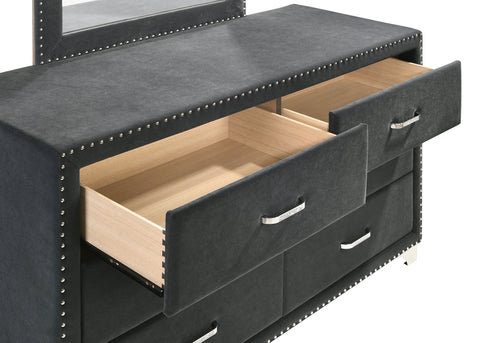 Coaster Melody 6-drawer Upholstered Dresser Grey Model 223383