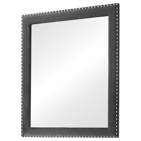 Coaster Melody Rectangular Upholstered Dresser Mirror Grey Model 223384