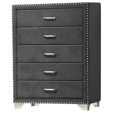 Coaster Melody 5-drawer Upholstered Chest Grey Model 223385