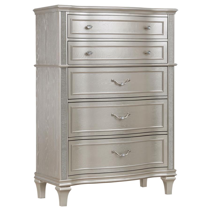 Coaster Evangeline 6-Drawer Chest Silver Oak Model 223395