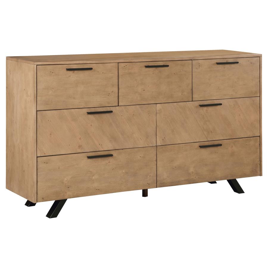 Coaster Taylor 7-drawer Rectangular Dresser Light Honey Brown Model 223423