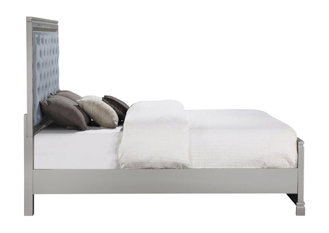 Coaster Eleanor Upholstered Tufted Bed Metallic Model 223461KW