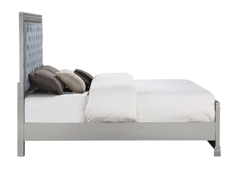 Coaster Eleanor Upholstered Tufted Bed Metallic Model 223461KW