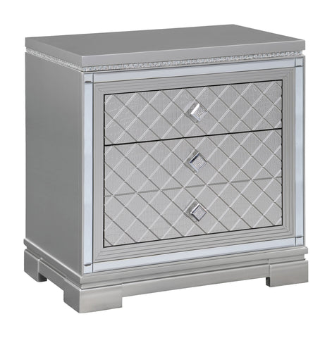 Coaster Eleanor Rectangular 2-drawer Nightstand Metallic Model 223462