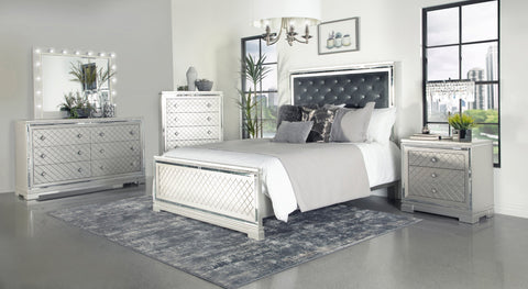 Coaster Eleanor Rectangular 2-drawer Nightstand Metallic Model 223462