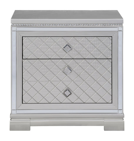 Coaster Eleanor Rectangular 2-drawer Nightstand Metallic Model 223462