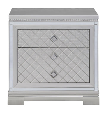 Coaster Eleanor Rectangular 2-drawer Nightstand Metallic Model 223462