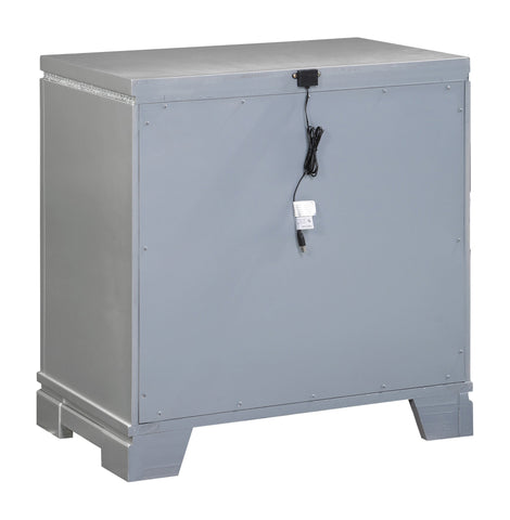 Coaster Eleanor Rectangular 2-drawer Nightstand Metallic Model 223462
