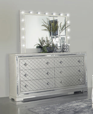 Coaster Eleanor Rectangular 6-drawer Dresser Metallic Model 223463
