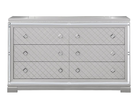 Coaster Eleanor Rectangular 6-drawer Dresser Metallic Model 223463