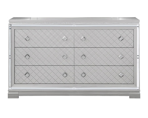 Coaster Eleanor Rectangular 6-drawer Dresser Metallic Model 223463