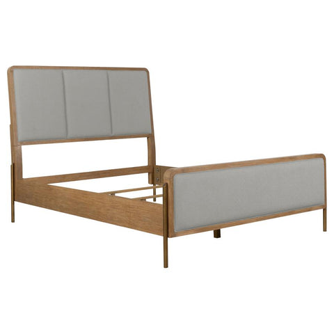 Coaster Arini Upholstered Eastern King Panel Bed Sand Wash and Grey Model 224301KE