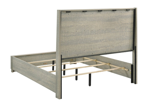 Coaster Channing Rectangular Panel Bed Rough Sawn Grey Oak Model 224341KE