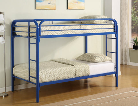 Coaster Morgan Twin over Twin Bunk Bed Blue Model 2256B