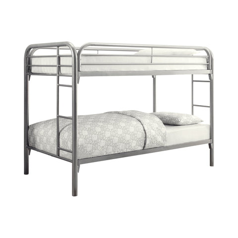 Coaster Morgan Twin over Twin Bunk Bed Silver Model 2256V