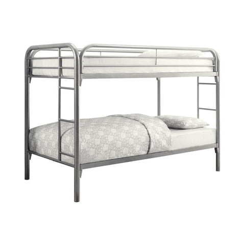 Coaster Morgan Twin over Twin Bunk Bed Silver Model 2256V