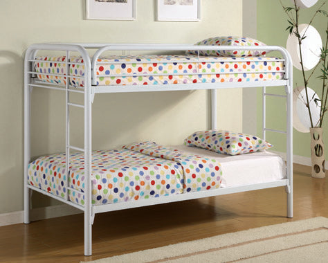 Coaster Morgan Twin over Twin Bunk Bed White Model 2256W