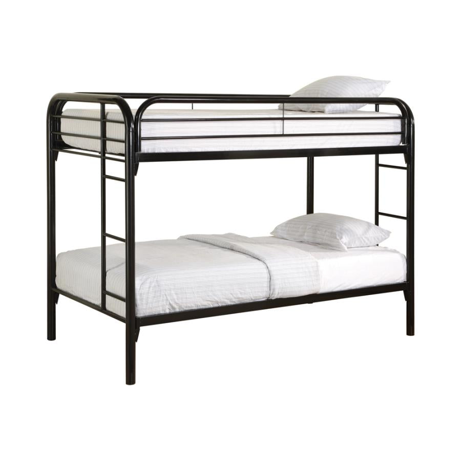 Coaster Morgan Twin over Twin Bunk Bed Black Model 2256K