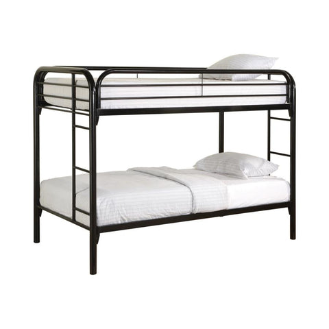 Coaster Morgan Twin over Twin Bunk Bed Black Model 2256K