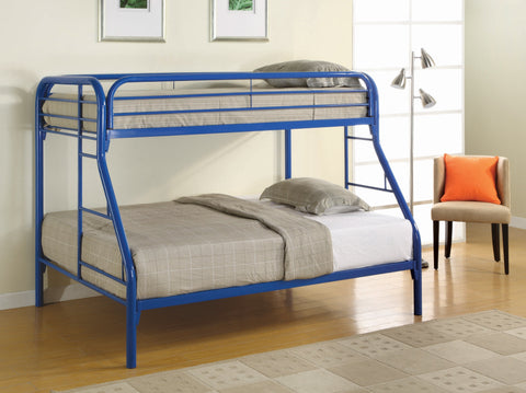 Coaster Morgan Twin over Full Bunk Bed Blue Model 2258B