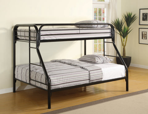 Coaster Morgan Twin over Full Bunk Bed Black Model 2258K