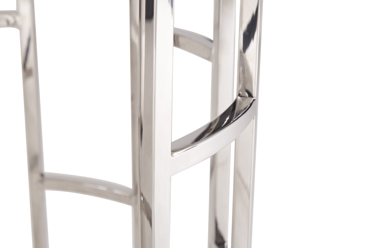 Modrest Silvan Modern Marble & Stainless Steel End Table Model VGHB228B-MBL