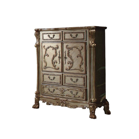 ACME Dresden Gold Patina & Bone Finish Dresden Chest Model 23166