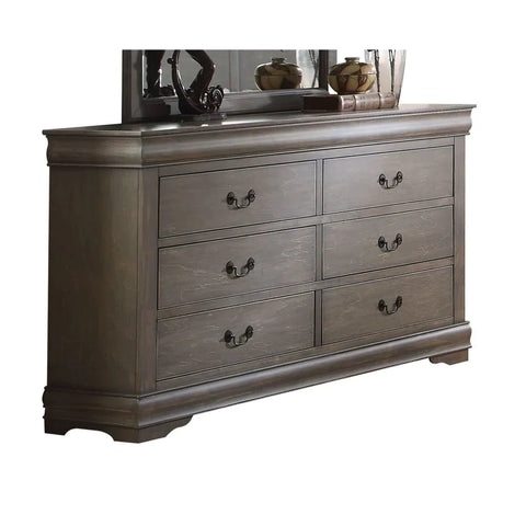 Louis Philippe Antique Gray Dresser Model 23865 By ACME Furniture