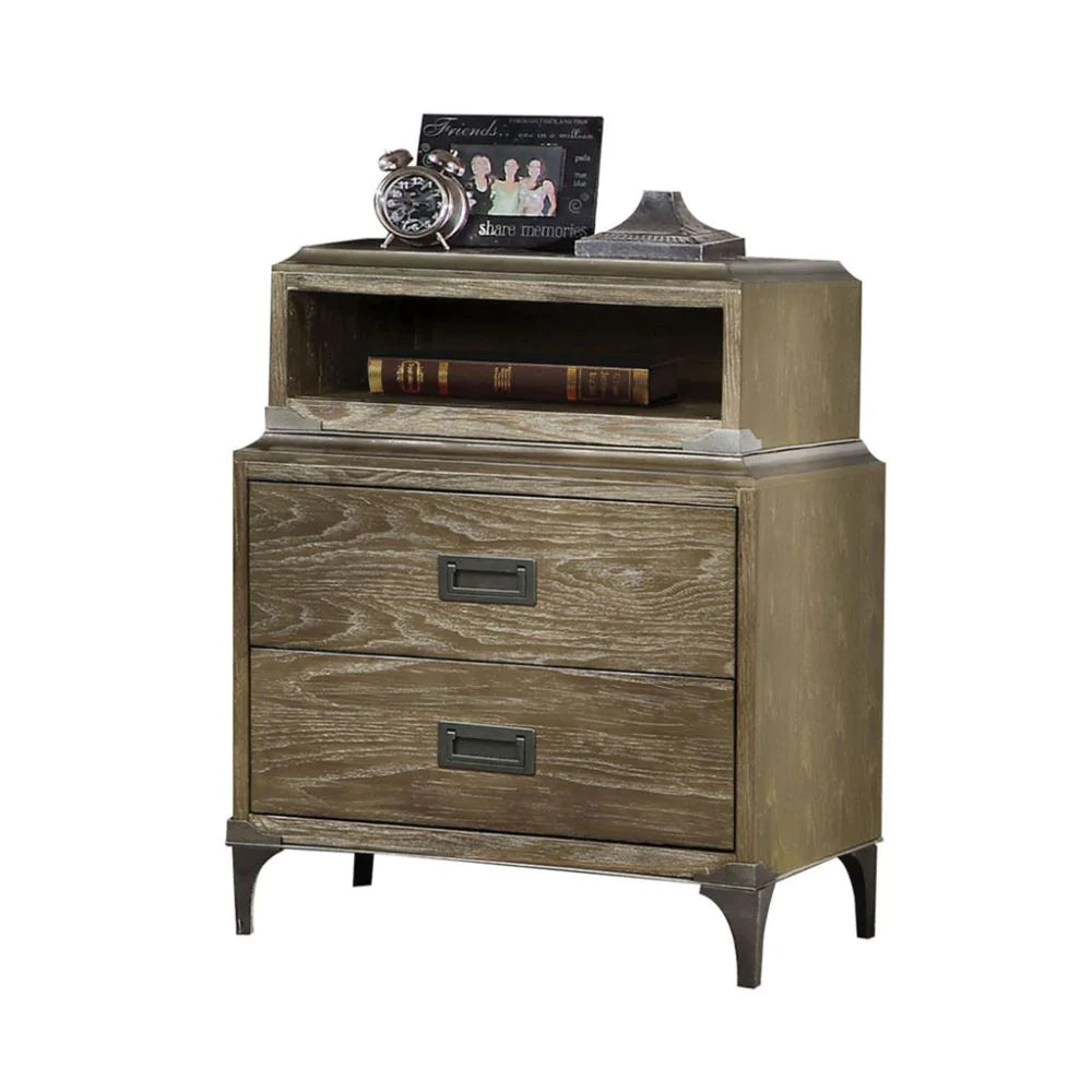Athouman Weathered Oak Nightstand Model 23927 By ACME Furniture