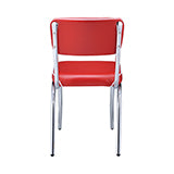Coaster Retro Open Back Side Chairs Red and Chrome (Set of 2) Model 2450R