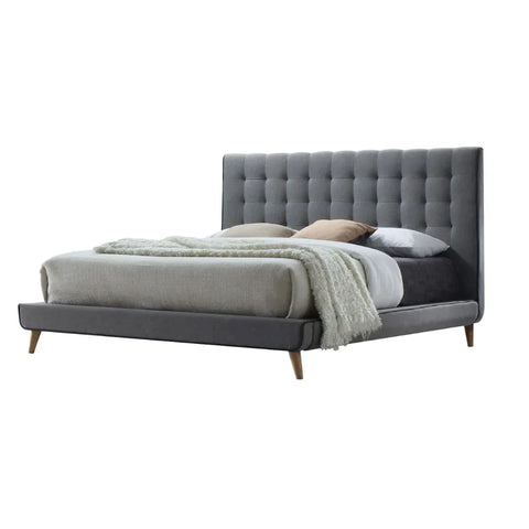 Valda Light Gray Fabric Queen Bed Model 24520Q By ACME Furniture