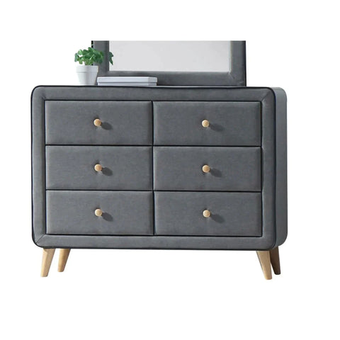 Valda Light Gray Fabric Dresser Model 24525 By ACME Furniture