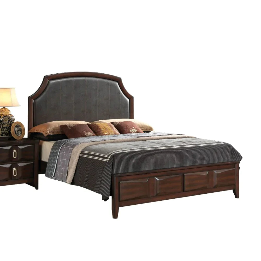 Lancaster Espresso PU & Espresso Eastern King Bed Model 24567EK By ACME Furniture