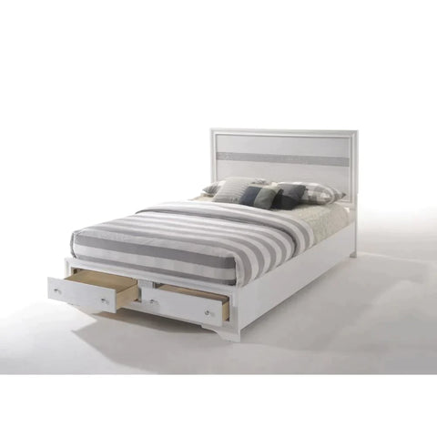 Naima White Eastern King Bed Model 25767EK By ACME Furniture