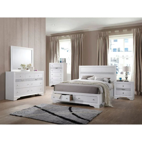 Naima White Queen Bed Model 25770Q By ACME Furniture