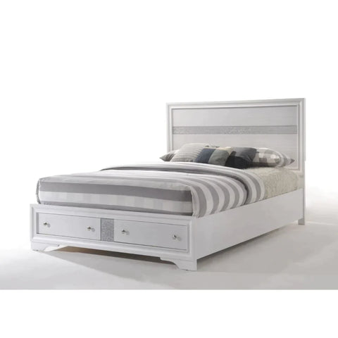 Naima White Eastern King Bed Model 25767EK By ACME Furniture