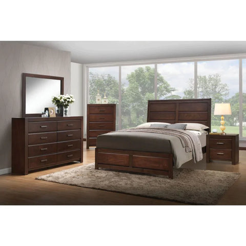 Oberreit Walnut Eastern King Bed Model 25787EK By ACME Furniture