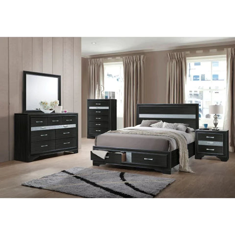 Naima Black Queen Bed Model 25900Q By ACME Furniture
