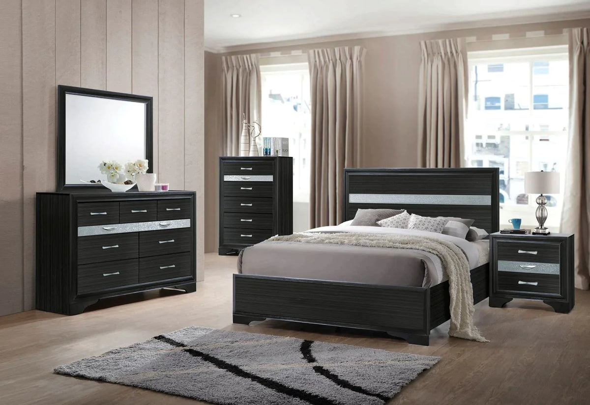 Naima Black Twin Bed Model 25910T By ACME Furniture