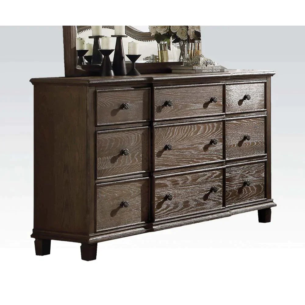 Baudouin Weathered Oak Dresser Model 26115 By ACME Furniture