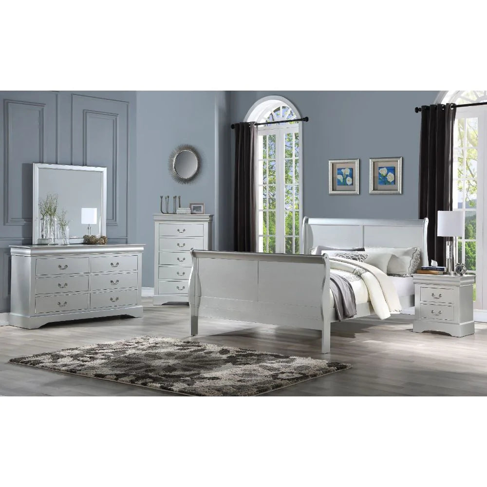 Louis Philippe III Platinum Full Bed Model 26715F By ACME Furniture